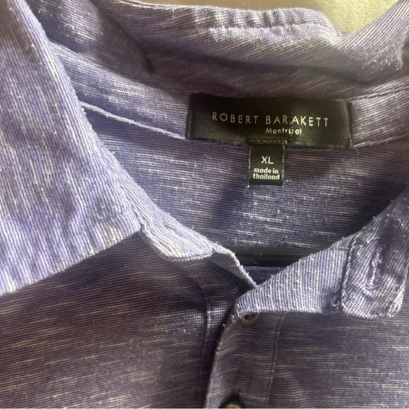 Robert Barakett Heathered Purple Polo Shirt - Picture 3 of 7